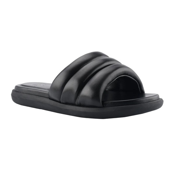 81. NWT Marc Fischer LTD Yessy Slide Sandal Black - Picture 1 of 2
